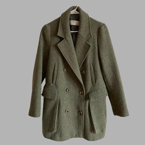 Zara Jackets Coats Zara Basic Coat Green Women Size Us Small